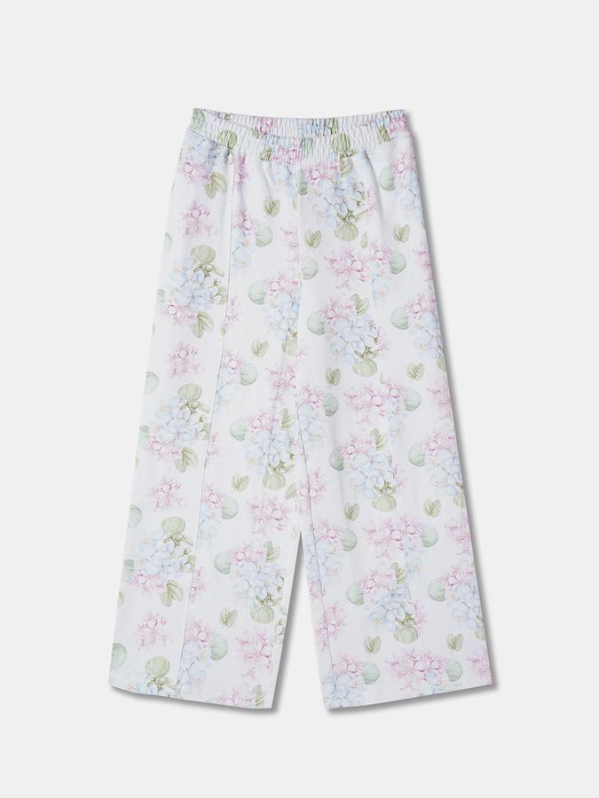 Girls Floral Print Straight Palazzos  image number 0