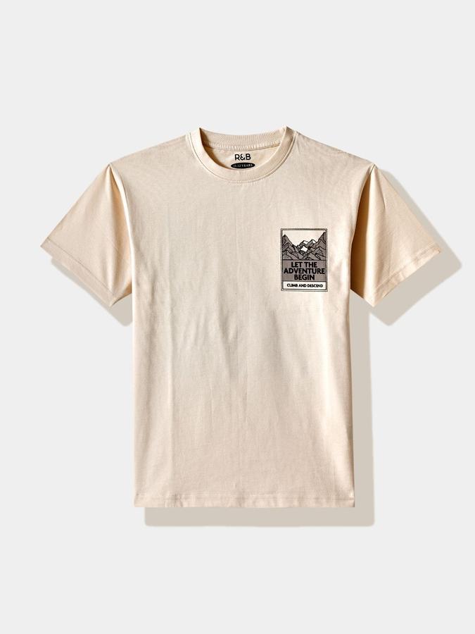 Boys Cotton Regular Fit Crew Neck Graphic T-shirt