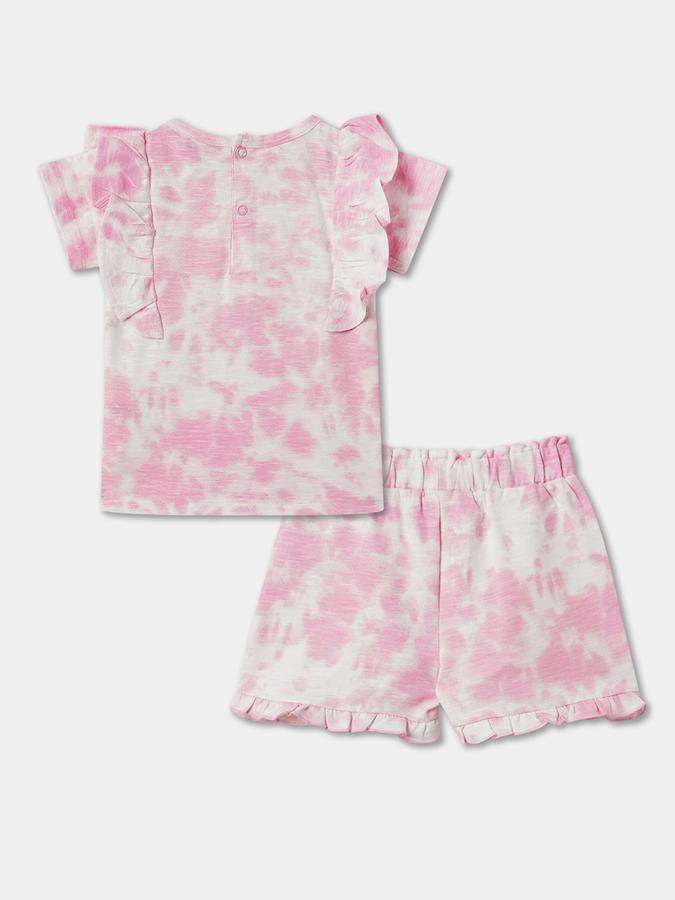 Girls Graphic Print Shorts with Top image number 1