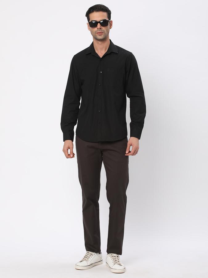R&B Men Grey Casual Trousers image number 1