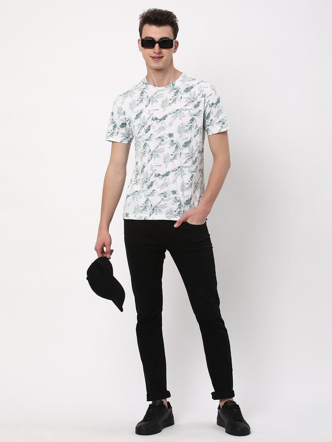 Men Printed Regular Fit Round-Neck T-Shirt image number 1