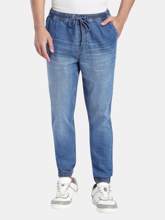 R&B Blue Relaxed Fit Men Mid Rise Jeans