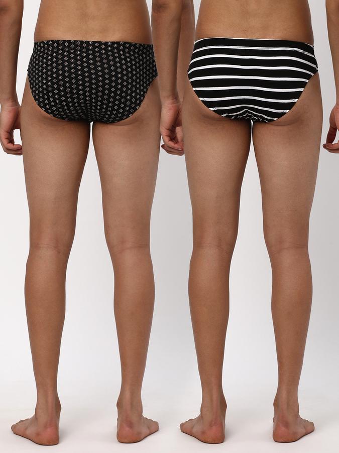 Pack of 2 Men Striped Briefs image number 1