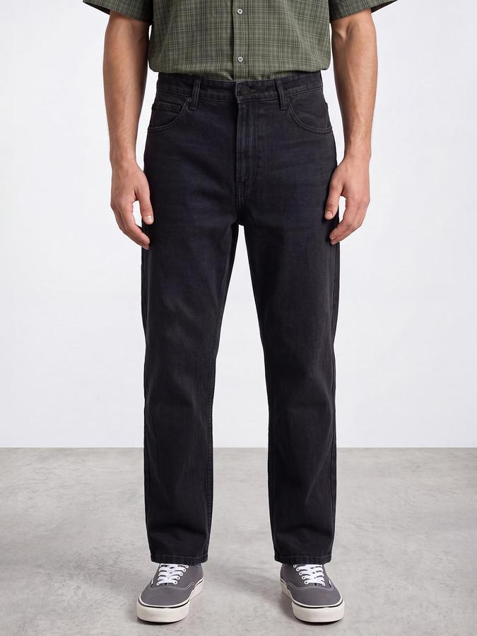 R&B Men Black Mid-Rise Baggy Fit Jeans
