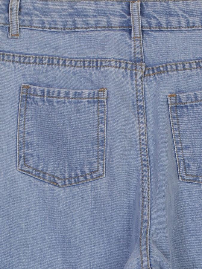 R&B Girls Blue Regular Fit Solid Mid-Rise Cotton Jeans