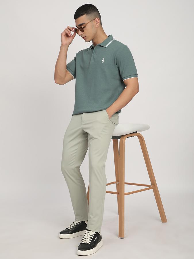 Men Polycotton Slim Fit Polo Neck Solid T-shirt