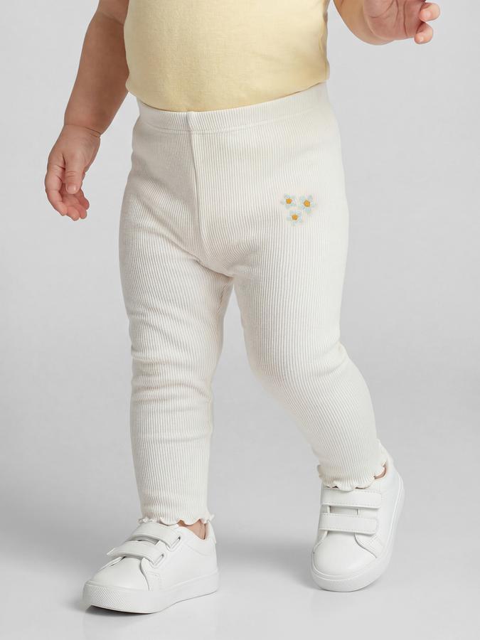 R&B Multi color Floral Self Design Girls Leggings