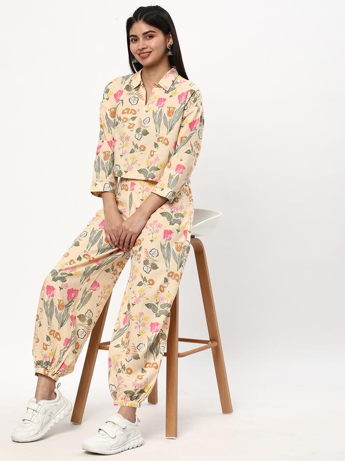 Women Polyester Blend Printed Kurta and Pants Set