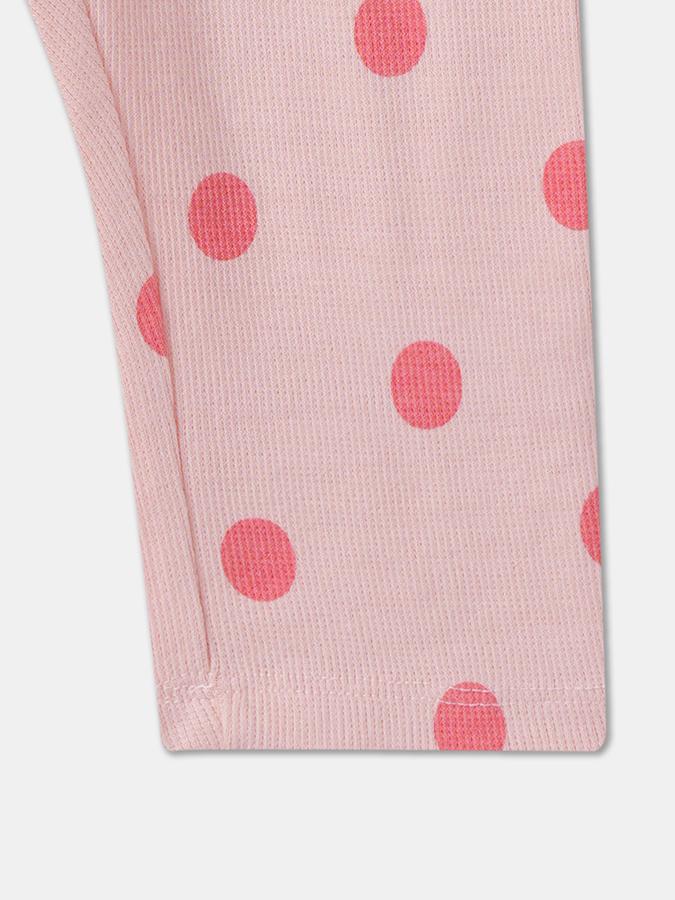 Girls Polka Dot Full Length Mid Rise Legging