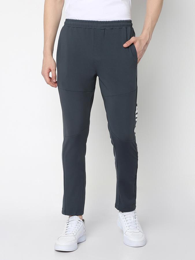 Men Typographic Print Straight Track Pants image number 0