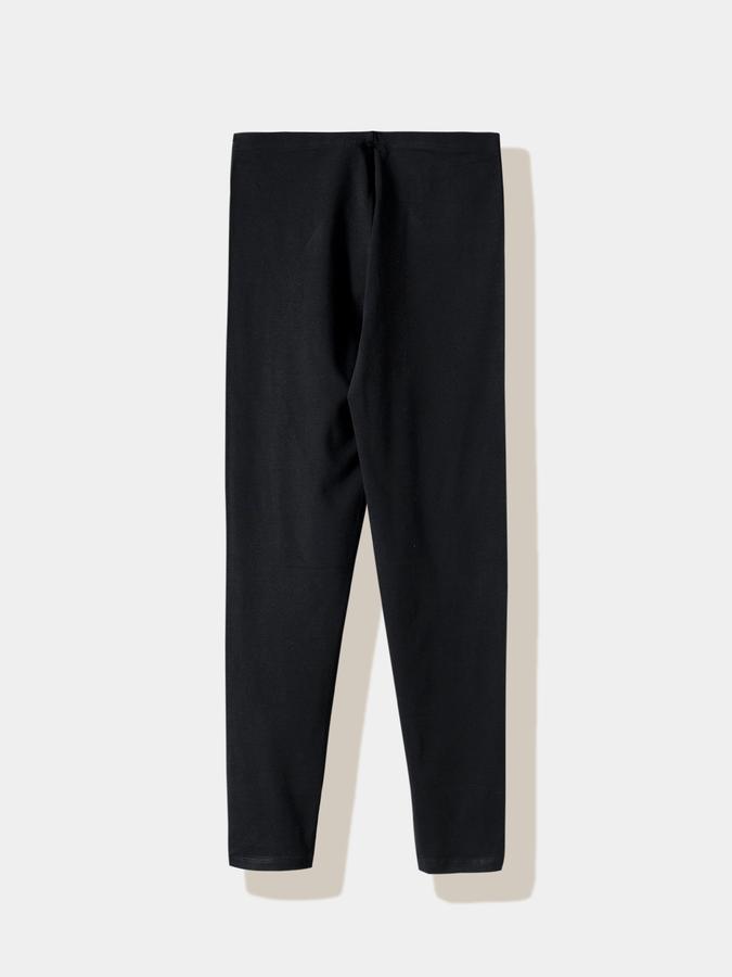 Girls Cotton Blend Skinny Fit Elastic Waist Solid Leggings