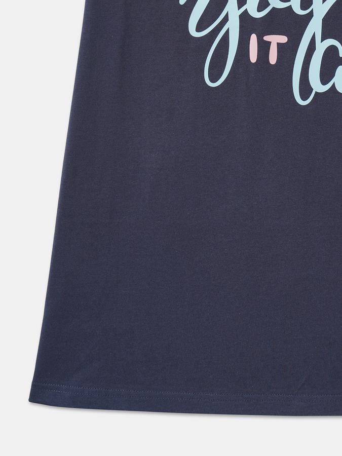 Girls Cotton Short Sleeve Graphic Nightdress