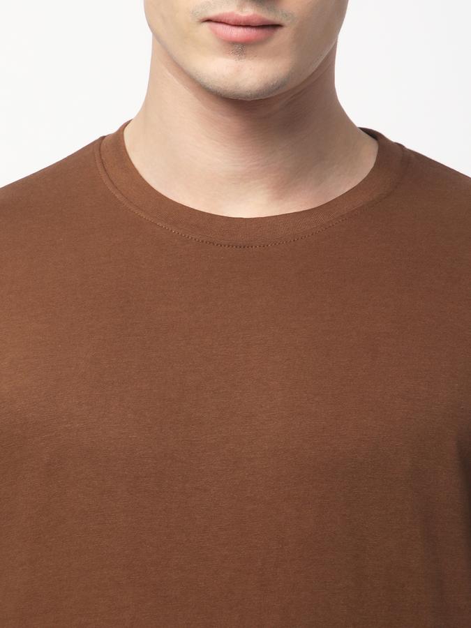 R&B MEN'S Solid T-Shirt with Crew Neck and Short Sleeves image number 3