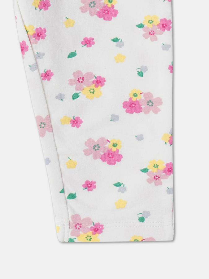 Girls Floral Print Straight Track Pants image number 2