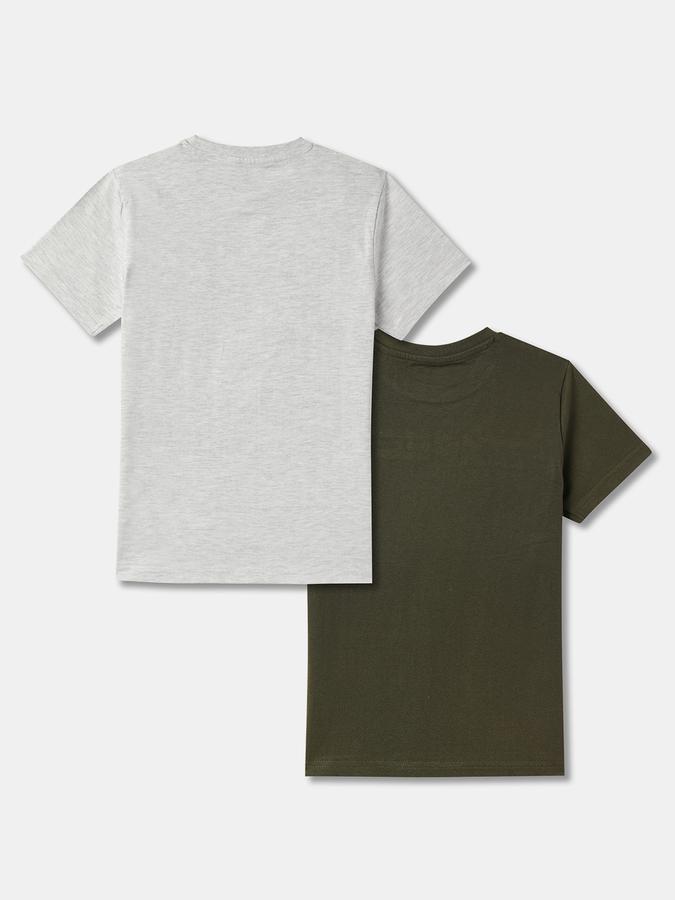 Pack of 2 Boys Printed Round-Neck T-Shirt image number 1