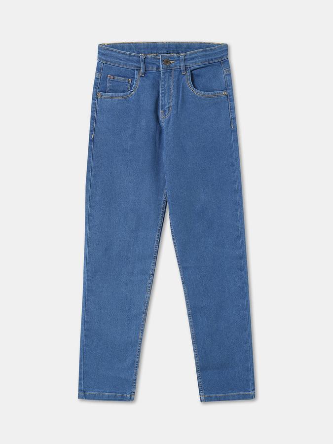 Boys Polycotton Relaxed Fit Mid Rise Clean Hem Jeans
