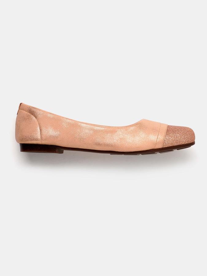 R&B Women Gold Ballerinas image number 1