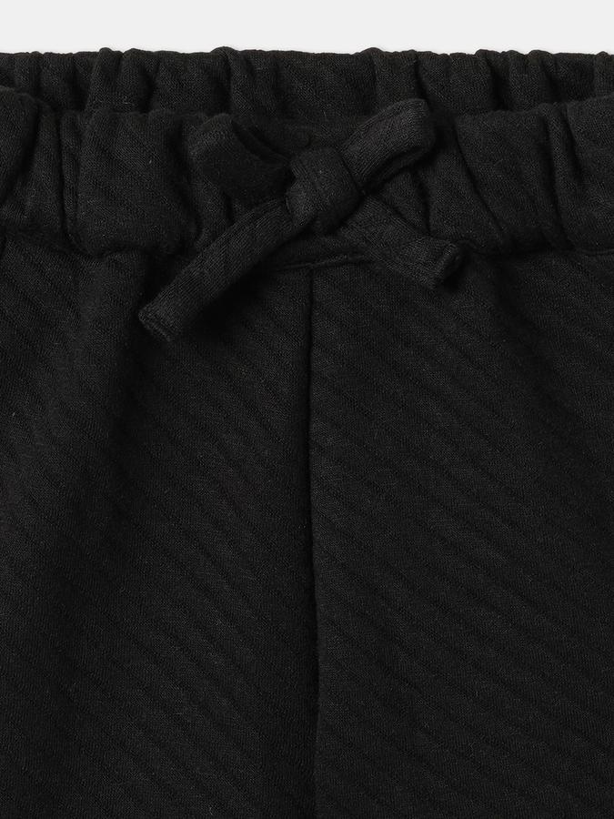Boys Regular Fit Solid Drawstring Waist Trouser