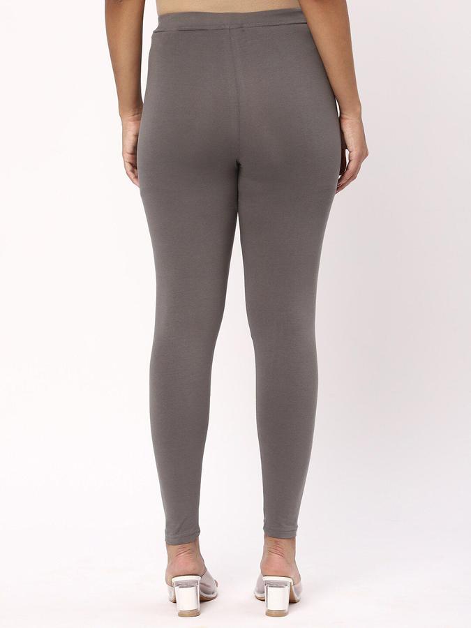 R&B Women Grey Solid Leggings