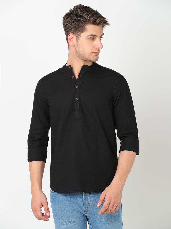 R&B Men's Solid Casual Shirt