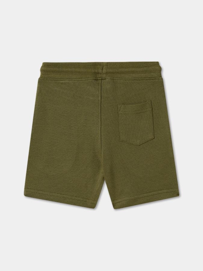 Boys Cotton Relaxed Fit Drawstring Waist Clean Hem Shorts