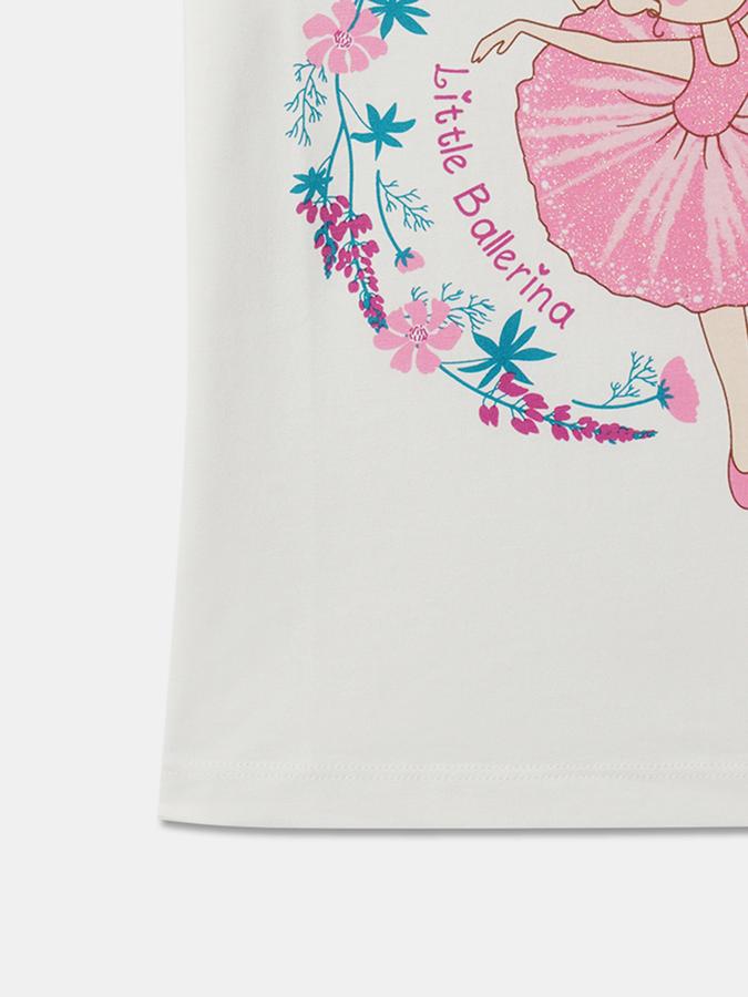 Girls Graphic Print Regular Print Round-Neck T-Shirt image number 3