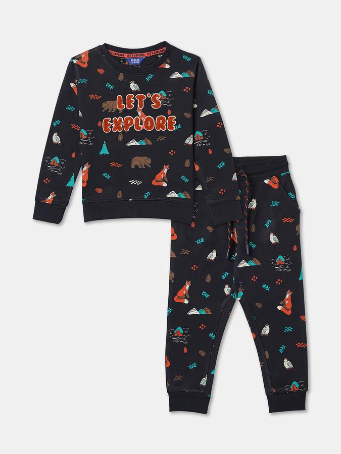 Boys All Over Printed Casual Clothing Sets