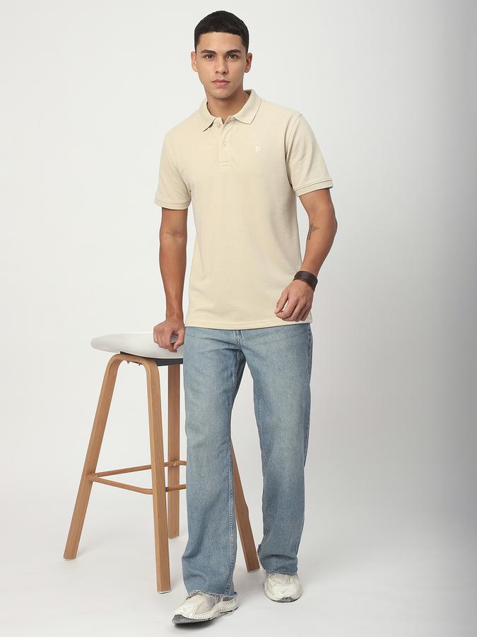 Solid Men Polo Neck T-Shirt data-index=