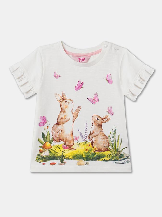 Girls Graphic Regular Fit Short Sleeve Crew Neck Top