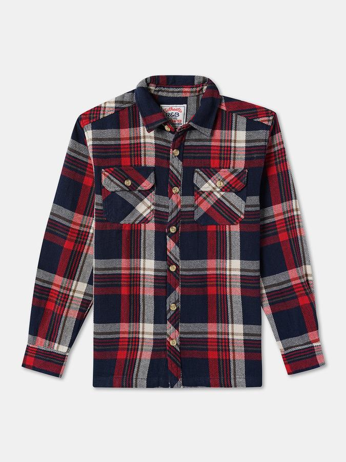 Boys Regular Fit Full Sleeve Button-Down Collar Shirt