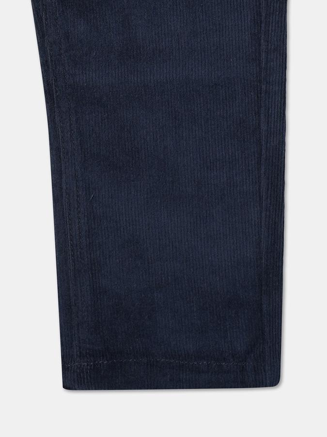 Boys Cotton Regular Fit Drawstring Waist Cuffed Hem Trousers