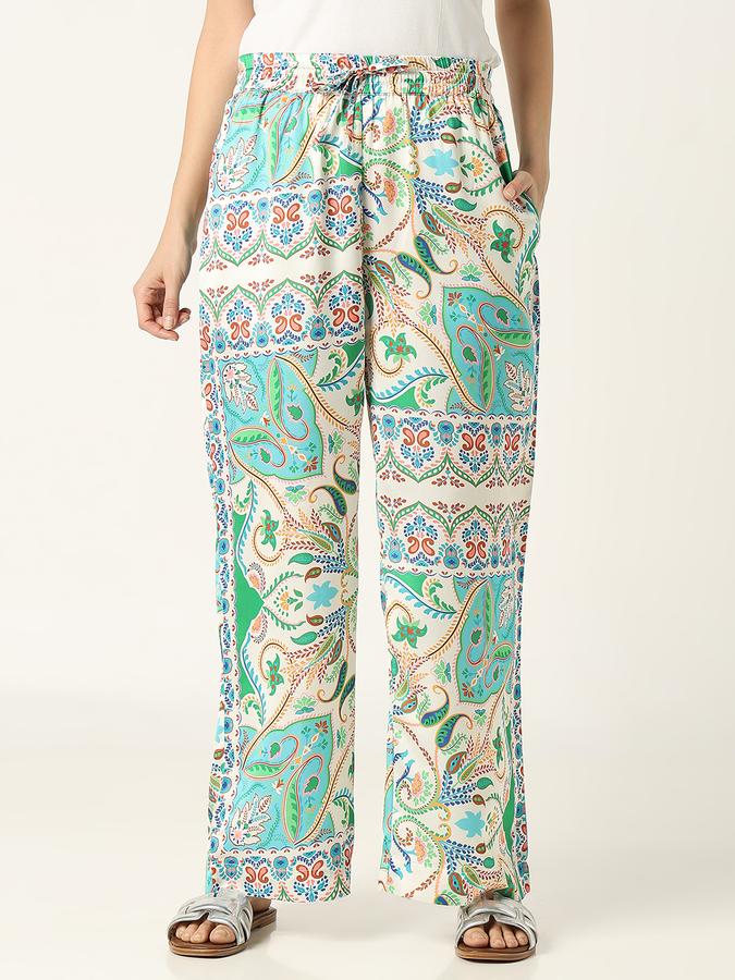 Women Floral Relaxed Fit Pants image number 1