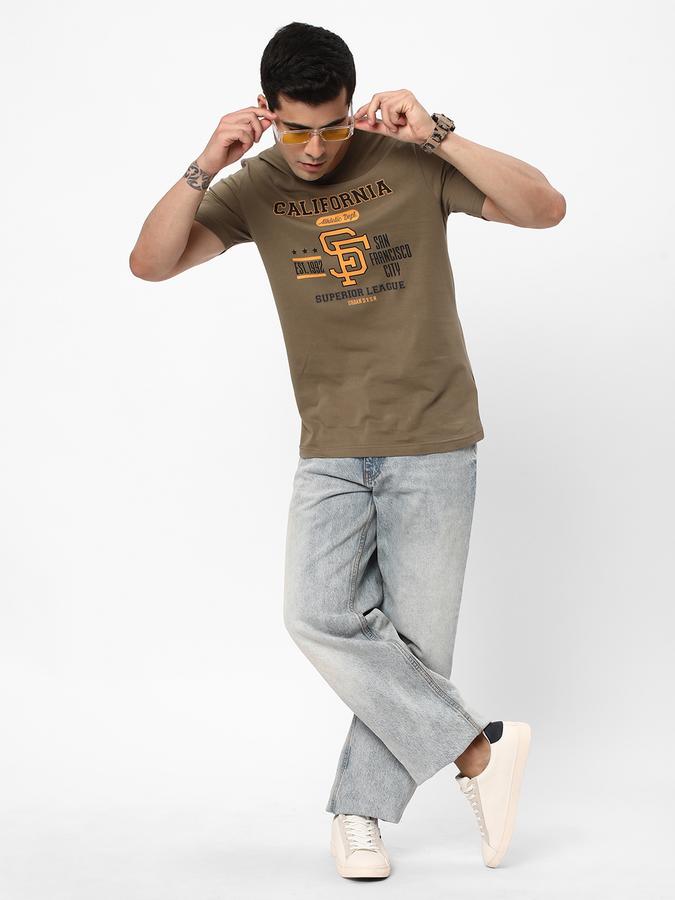 Men Typographic Print Regular Fit T-Shirt image number 1