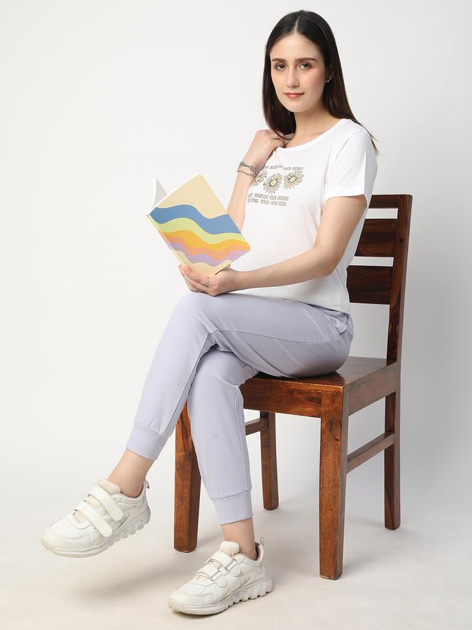 Women Cotton Regular Fit Crew Neck Graphic T-shirt