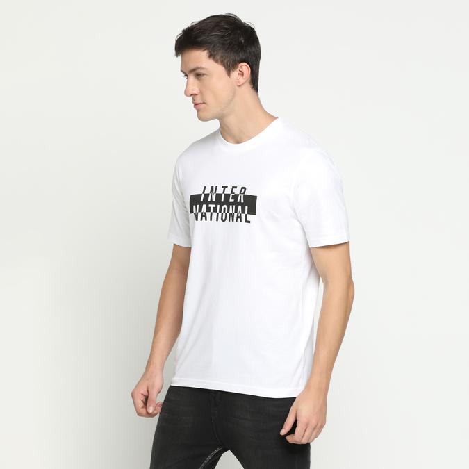 R&B Round Neck White T-Shirt image number 0