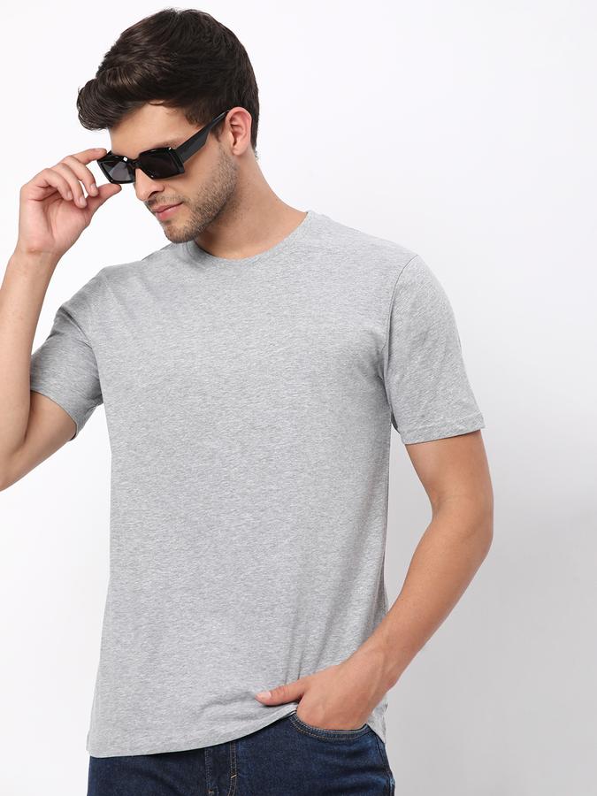 Men Crew-Neck T-Shirt with Short Sleeves image number 0