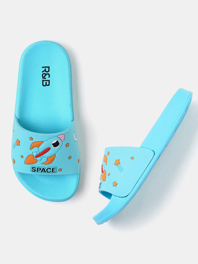 R&B Boys Rubber Embossed Sliders