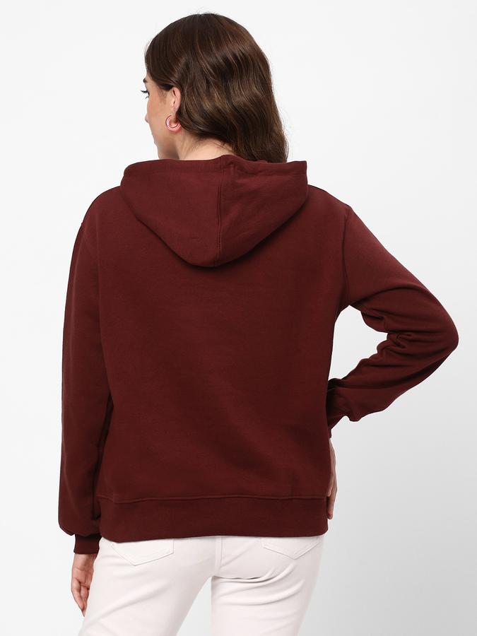 Women Cotton Regular Fit Hooded Graphic Sweatshirt