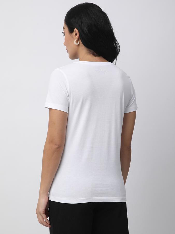 Women Cotton Regular Fit Crew Neck Graphic T-shirt