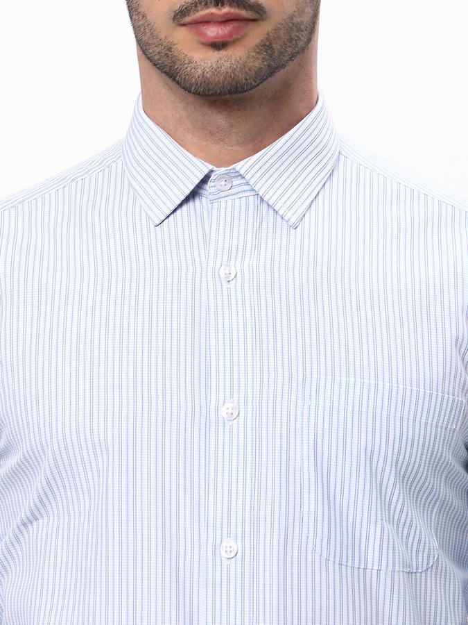 R&B Men Blue Formal Shirts image number 3