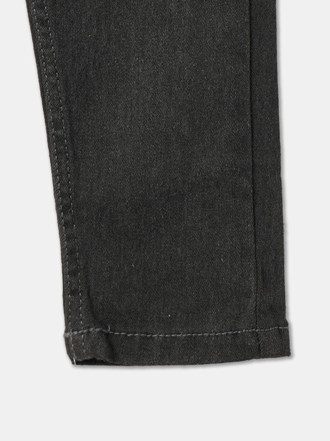 Boys Denim Slim Fit Button Waist Clean Hem Jeans