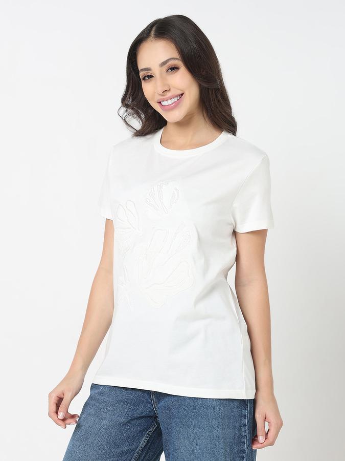 R&B Graphic Print Women Round Neck T-Shirt  image number 2