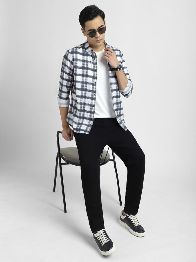 R&B Men's Black Checked Shirt
