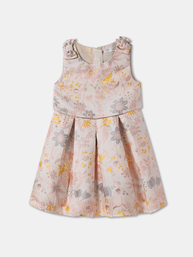 R&B Girls' Blue Printed Dress
