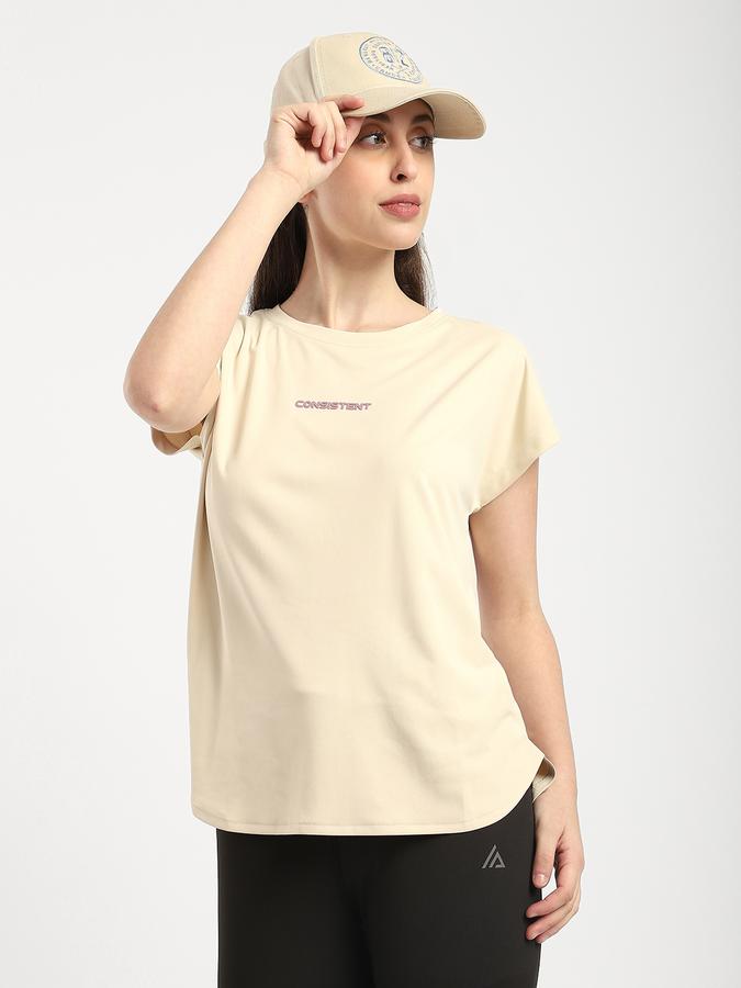 R&B Women Purple Solid Active T-Shirt