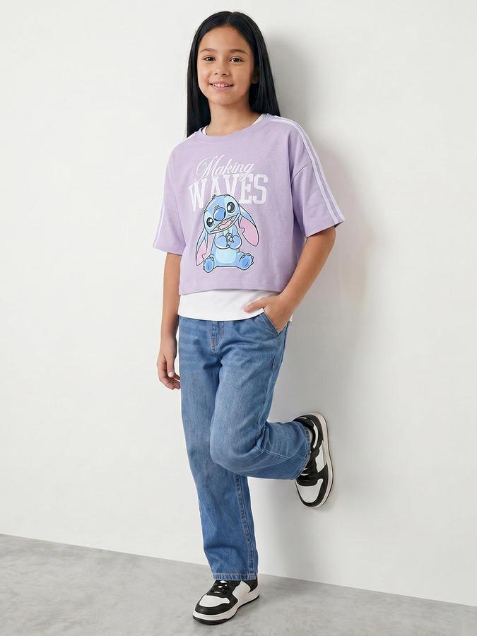 R&B Violet Girls Printed Short Sleeves Tshirt