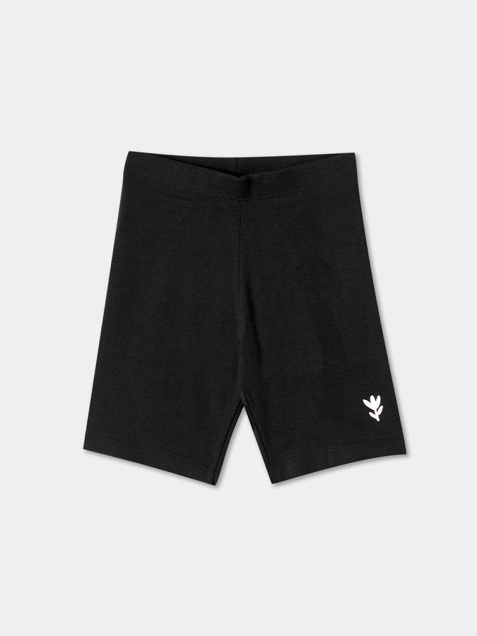 Girls Cotton Blend Mid Rise Elastic Waist Clean Hem Shorts