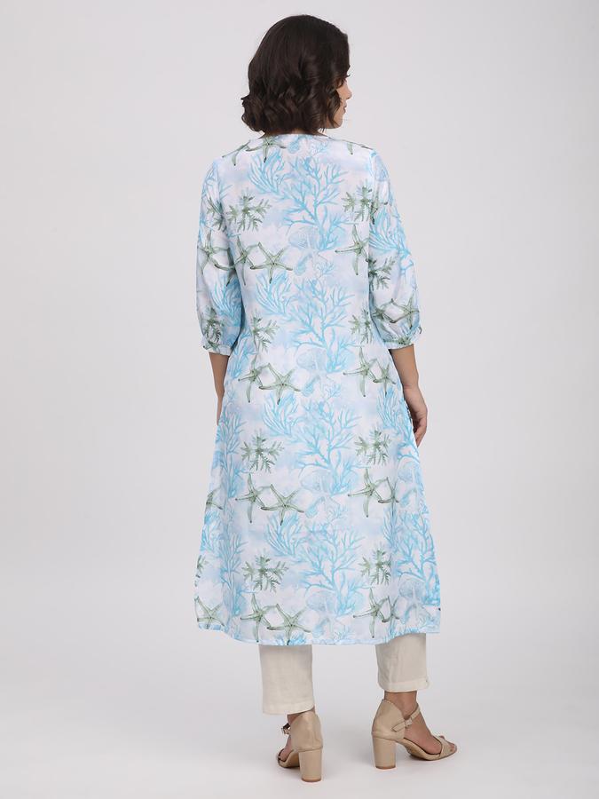 R&B Women's Blue Printed Dress