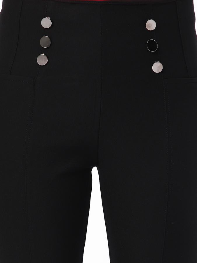 R&B Women's Ponte Pants With Button Details image number 3