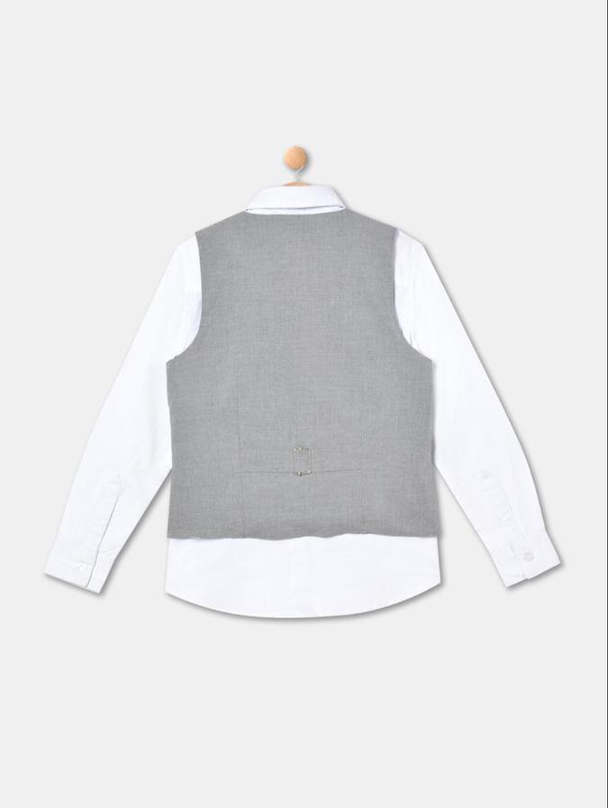 R&B Boys Multicolor Long Sleeves Solid Shirt